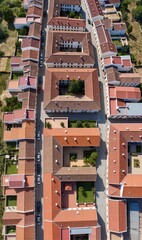 Colorful Spanish Neighborhood from Above