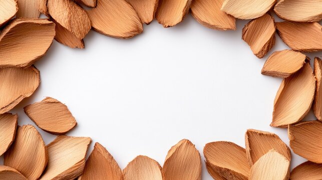 Wood shavings create a warm backdrop for creative projects in carpentry and woodworking