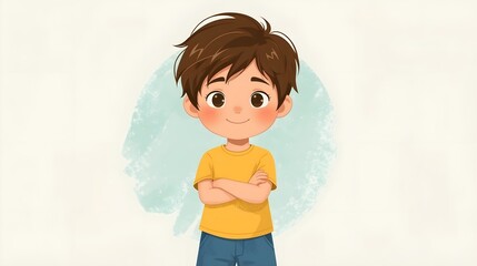 Little Rascal in a Yellow Shirt