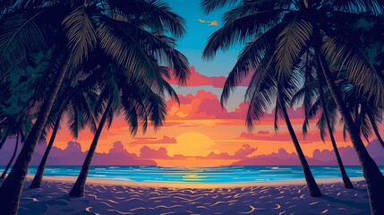 Tropical Sunset of Serenity