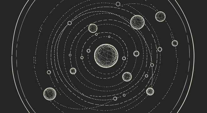 Celestial Map An Abstract Representation of Planetary Motion