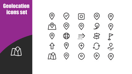 Geolocation icons set
