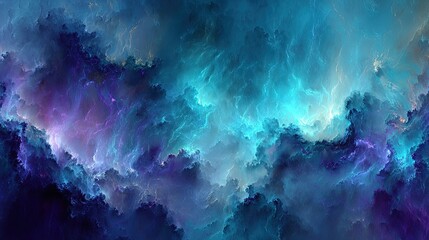 Abstract Colorful Space Nebula
