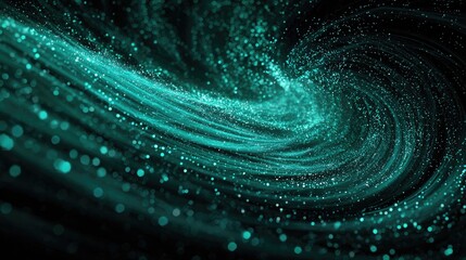 Teal Abstract Spiral Design