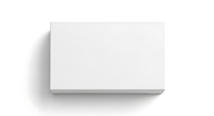 White rectangular box with a shadow on a white background blank empty