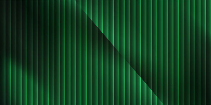 Abstract green gradient with dynamic diagonal blurred lines on dark background.ideal for background
