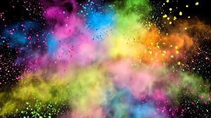 Dynamic explosion of vibrant colors creating an aesthetically pleasing effect