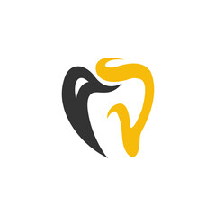 initial AS logo design in the shape of a tooth