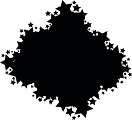 Abstract black starburst shape