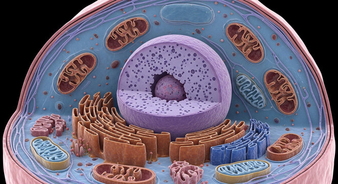 cell cross-section organelles