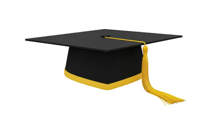 Black graduation cap tassel academic achievement ceremony symbol education success illustration