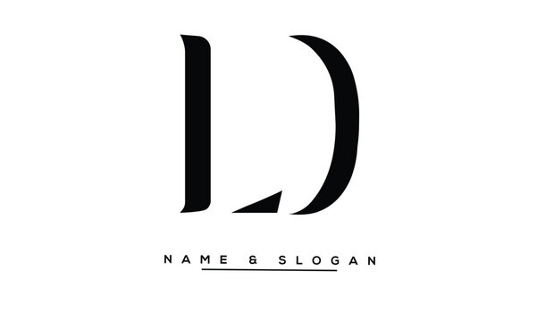 LD, DL Abstract Letters Logo Monogram