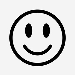 Simple Smiley Face Icon | Minimal Happy Emoji Outline