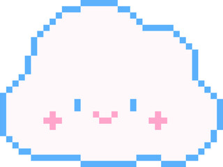 pixel illustration of cloud
