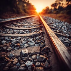 A Train's Journey Through Nature's Tranquility