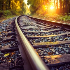 Train Journey Through Serene Nature Landscape