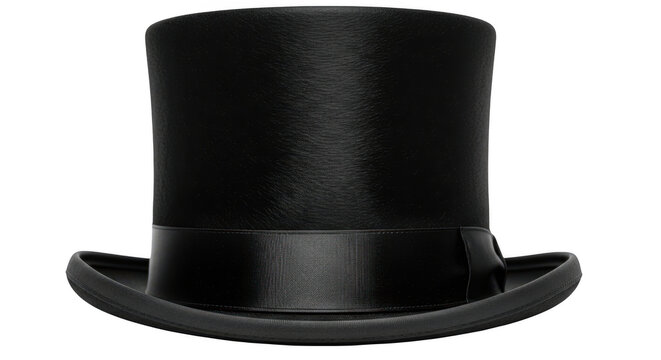 Classic black top hat for formal events formal wear accessories gentleman's style headwear illustration