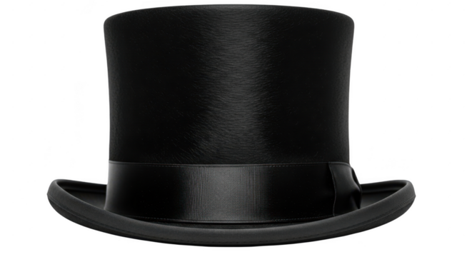 Classic black top hat for formal events formal wear accessories gentleman's style headwear illustration
