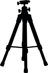 Camera tripod silhouette