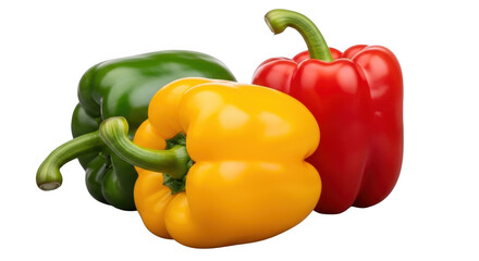 Vibrant bell peppers red yellow green fresh produce food photography vegetable close up illustration