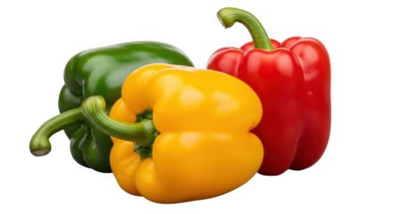 Vibrant bell peppers red yellow green fresh produce food photography vegetable close up illustration