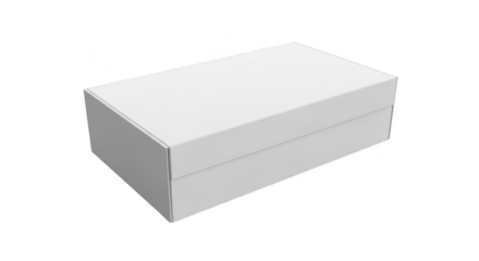 Minimalist white rectangular object isolated studio shot illustration