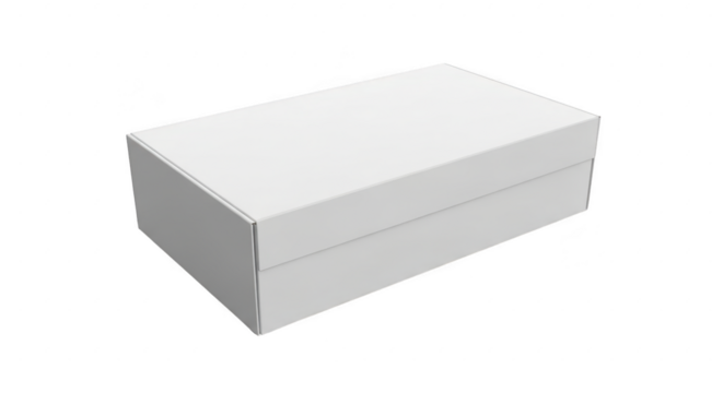 Minimalist white rectangular object isolated studio shot illustration