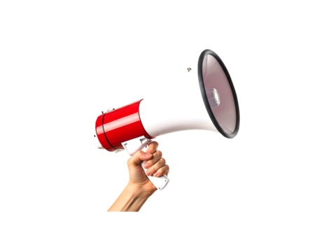 megaphone on an isolated transparent background