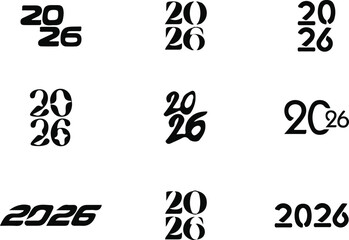 Big Set of 2026 Happy New Year Vector Design Elements – Modern Holiday Typography, Golden Fireworks, Party Decorations, Greeting Cards, and Celebration Backgrounds for Festive Projects