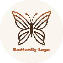 butterfly silhouette logo background