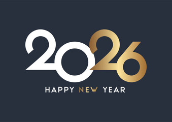 Modern abstract number design for Happy New Year background 1709