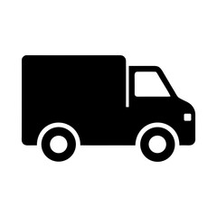 Simple truck silhouette vector illustration with white background for transportation logistics and delivery vehicle design artwork 