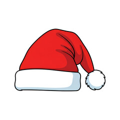 Iconic red Santa hat ready for festive holiday celebrations