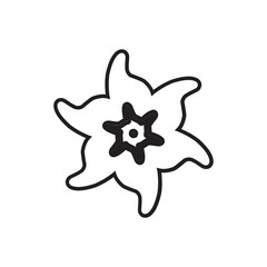 Illustration of a Flower Line