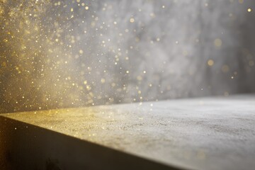 Wall with a lot of gold dust on it