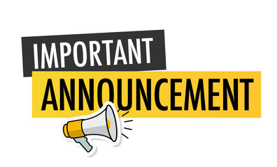 Important Announcement with megaphone