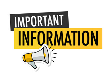Important Information with megaphone
