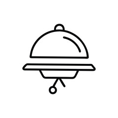 An icon of a serving platter domed lid stand with angled supports