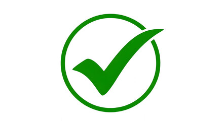 Green Checkmark Icon, Transparent Tick Symbol, Approval or Success Icon, 3D Styled Checkmark, Digital Confirmation Symbol