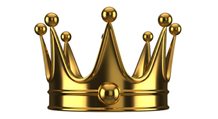 Golden Royal Crown, 3D Luxury Crown, Polished Gold Circlet, Regal Tiara, Majestic Monarch Crown