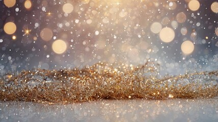 An abstract pastel background in soft pink and blue tones with sparkles and shimmer. Concept for Christmas or New Year's design, luxury branding, or digital art backdrop