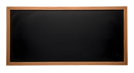 Black Chalkboard with Wooden Frame, Empty Classroom Blackboard, Horizontal Chalkboard, Rustic Wood Framed Chalkboard, Clean Blackboard Background