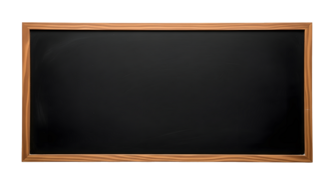 Black Chalkboard with Wooden Frame, Empty Classroom Blackboard, Horizontal Chalkboard, Rustic Wood Framed Chalkboard, Clean Blackboard Background