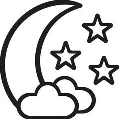 crescent moon vector illustration