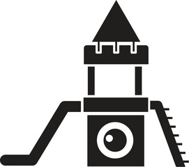 outside the kids' playground vector illustration