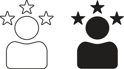 rating glyph vector illustration