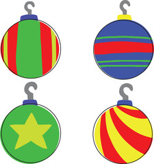 Christmas lights in various patterns