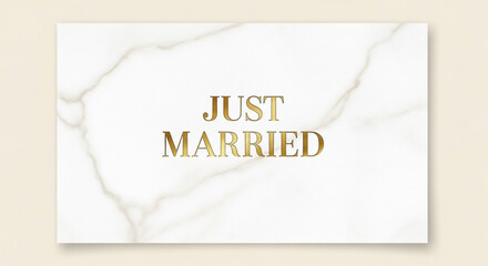 Elegant marble wedding announcement template for stylish celebrations, perfect for invitations, social media posts, or personalized thank you cards