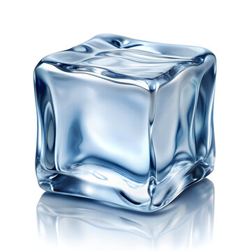 Ice Cube Isolated on Transparent Background