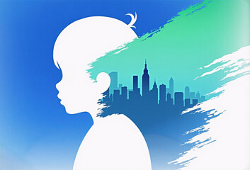 silhouette of a woman with a flower